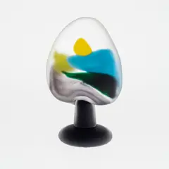 Kuutamo (Moonlight) by Alma Jantunen, multicolored matted glass, sold Jun 2026