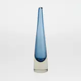 Timo Sarpaneva, Art glass/carafe, Jääpuikko (Icicle), model 3288, Iittala, clear and blue glass