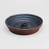 Raija Tuumi, Candle bowl, Arabia, 1960s, glazed stoneware