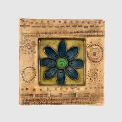 Rut Bryk, Decorative relief, Arabia, partly glazed ceramics