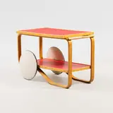 Alvar Aalto, Serving trolley, model 98, Artek, mid 20th century, lacquered birch/ -veneer