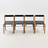Yrjö Kukkapuro, A set of four chairs, prototypes, Avarte, 1990s, metal and leather