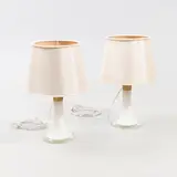 Lisa Johansson-Pape, Pair of table lights, model 46-017, Orno, glass and metal