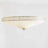 Paavo Tynell, Ceiling light, model 20423, Idman, c. 1960's, brass decorations