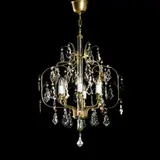 Paavo Tynell, Chandelier, Idman, mid 20th Century, brass and glass