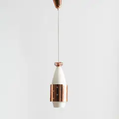 Ceiling lamp, model K2-14, Idman by Paavo Tynell, copper and glass, offered Jun 2026