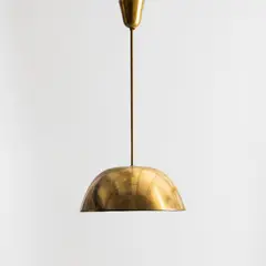Paavo Tynell, Ceiling light, model 1953, Idman, mid of 20th century, brass and glass