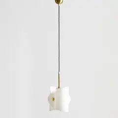 Yki Nummi, Ceiling light, model 61-361, Orno, brass frame