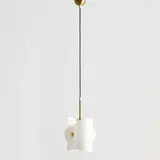 Yki Nummi, Ceiling light, model 61-361, Orno, brass frame