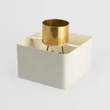 Lamp frame and parts, model 9068/24, Idman, mid 20th century by Paavo Tynell, brass lattice and -sleeve, sold Jun 2026