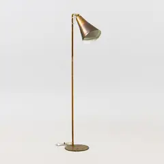 Paavo Tynell, Floor Light, model 9628, Taito/ Idman, mid 20th century, brass
