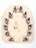 Stefan Kruckenhauser, Snowplow turn (collage of 12 prints), Arlberg, Austria 1956, 1956, Twelve vintage silver prints on double-weight glossy paper c