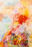 Bernard Schultze, Die rote Wolke, Aquarell auf SCHOELLERSHAMMER 4R-dick (Aufdruck)
