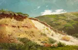 Johan Lundbye, In den Dünen, Öl auf Papier