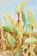 "Mais" by Erich Heckel, Aquarell und Bleistift auf Bütten, sold Jun 2016