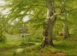 Anders Andersen-Lundby, Buchenwald im Frühsommer, Öl auf Leinwand