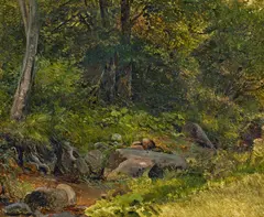Godtferd Rump, Waldinneres, Öl auf Leinwand