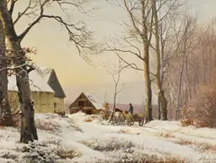 Der Heimkehrer by Anders Andersen-Lundby, Öl auf Leinwand, sold May 2016