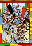 Josef Wittlich, Soldaten, Tempera auf SCHOELLERSHAMMER 4G (Trockenstempel)