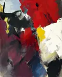 Jean Miotte, Eloge, Acryl auf Leinwand