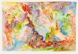 Bernard Schultze, "etwas Rachmaninoff aber submarie", Aquarell auf Karton