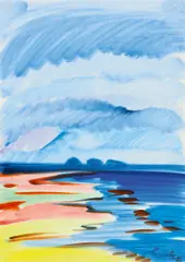 Hoher Himmel by Siegward Sprotte, Aquarell auf FABRIANO (Trockenstempel), sold Jun 2016