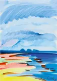 Siegward Sprotte, Hoher Himmel, Aquarell auf FABRIANO (Trockenstempel)