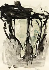 Ohne Titel by Georg Baselitz, 1976, Öl, Gouache und Bleistift auf Papier, sold Jun 2016