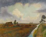 Otto Modersohn, Moorlandschaft, Öl auf Leinwand