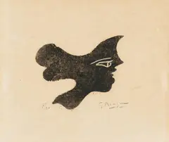 Tête I by Georges Braque, Radierung auf Japan, sold Jun 2016
