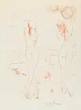 Espejo vivo by Salvador Dalí, Farbradierung auf ARCHES FRANCE (Wasserzeichen), sold Jun 2016