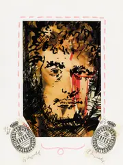 Arthur Köpcke, Ohne Titel, Filzstift über Papiercollage