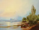 Thomas Moran, Scottish Highland Scene -, Oil on canvas