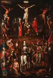 Manuel Sánchez, La Crucifixion -, Oil on canvas