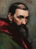 Julius Fehling, Portrait of a Bearded Man, Oil on canvas
