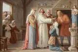 A. Bodin, A Healing and An Ordination -, Oil on canvas