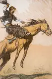 Maynard Dixon, Cowboy on Bucking Bronco