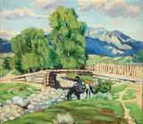 Joseph Fleck, Watering the Horse -, Oil on board