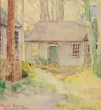 Harold Dunbar, A Cabin in the Woods, Dennisport, MA -, Watercolor on paper