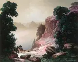 Charles Rhinehart, Canyon Mist, Oil on board