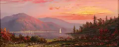 Henry Boese, Scene of the Hudson Highlands, Oil on artist board