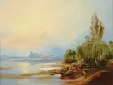 Thomas Moran, Scottish Highland Scene -, Oil on canvas