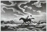 Spring Tryout - by Thomas Hart Benton, Lithograph, sold Nov 2016
