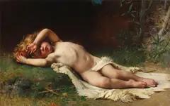 Young Saint John - by Léon Bazille Perrault, Oil on canvas, sold Nov 2016