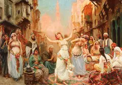 Fabi Fabbi, Harem Dance, Oil on canvas
