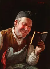Max Kaufmann, A Good Read and The Letter -, Oil on oak wood panels