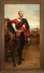 Otto Theodor Leyde, Portrait of Major John Bald Harvey, 1st Clackmannanshire Rifle Volunteers -, Oil on canvas