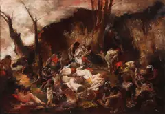 Oskar Larsen, Mythological Scene-, Oil on canvas