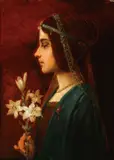 Albert Valintin Thomas, Fleur de Lis -, Oil on canvas