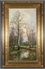 R. Ducat, Summer Evening, Oil on canvas
